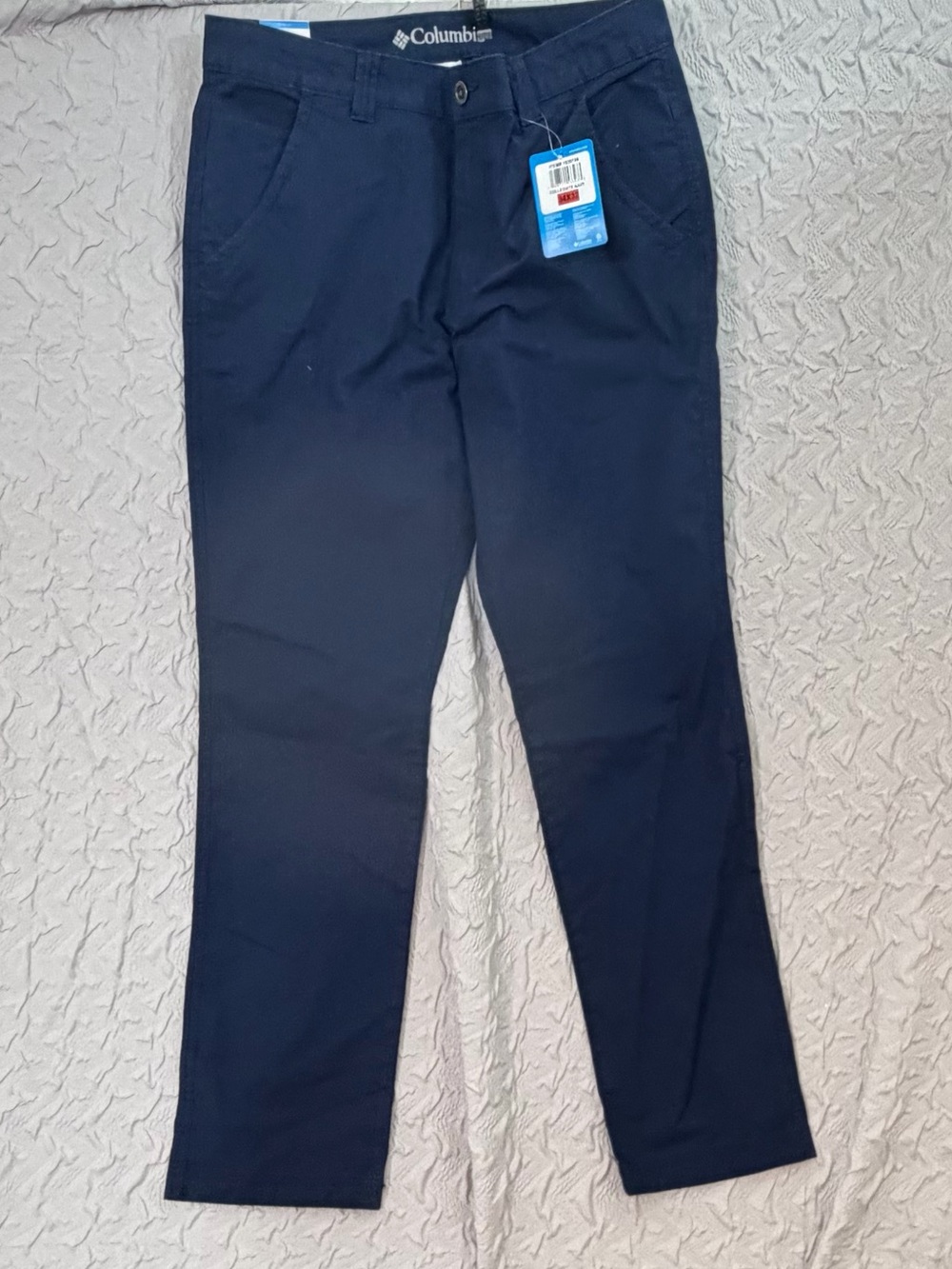 Columbia Active Fit Straight Leg Pants Mens 34W x 32L  Navy Blue NWT